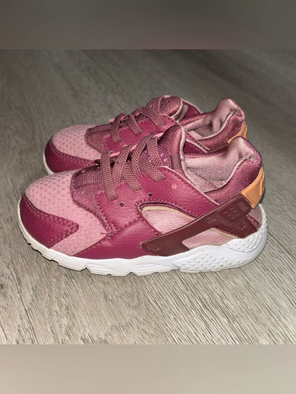 Nike Hurache Run TD Girls Shoes Wine Pink Sneakers 704952-604 sz 7